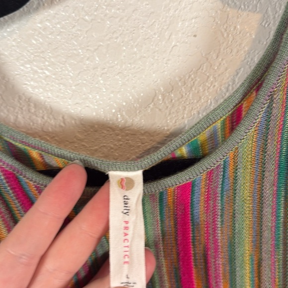 Anthropologie Daily Practice Multi Color Stretchy Knit Tank Dress Size Large - Picture 4 of 8